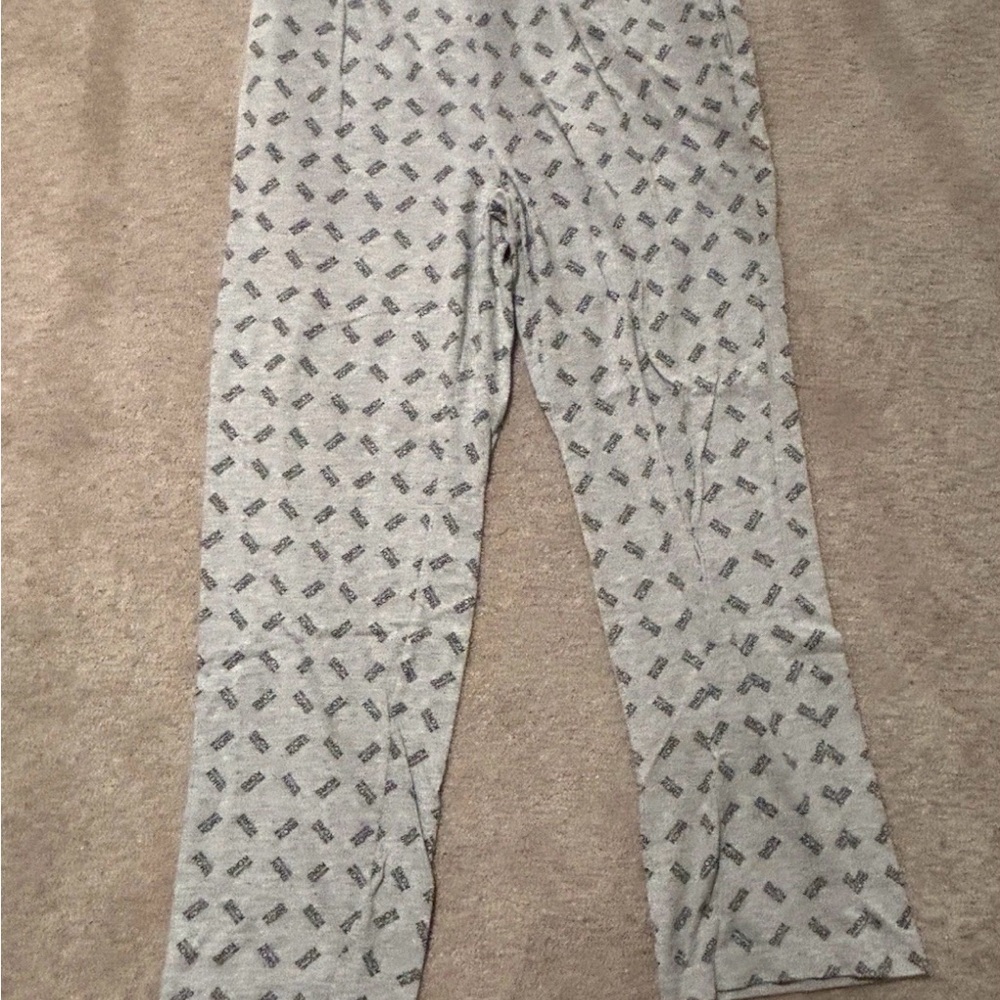 Michael Kors Mens Large Pajama Pants Grey/Blue All Over Logo
